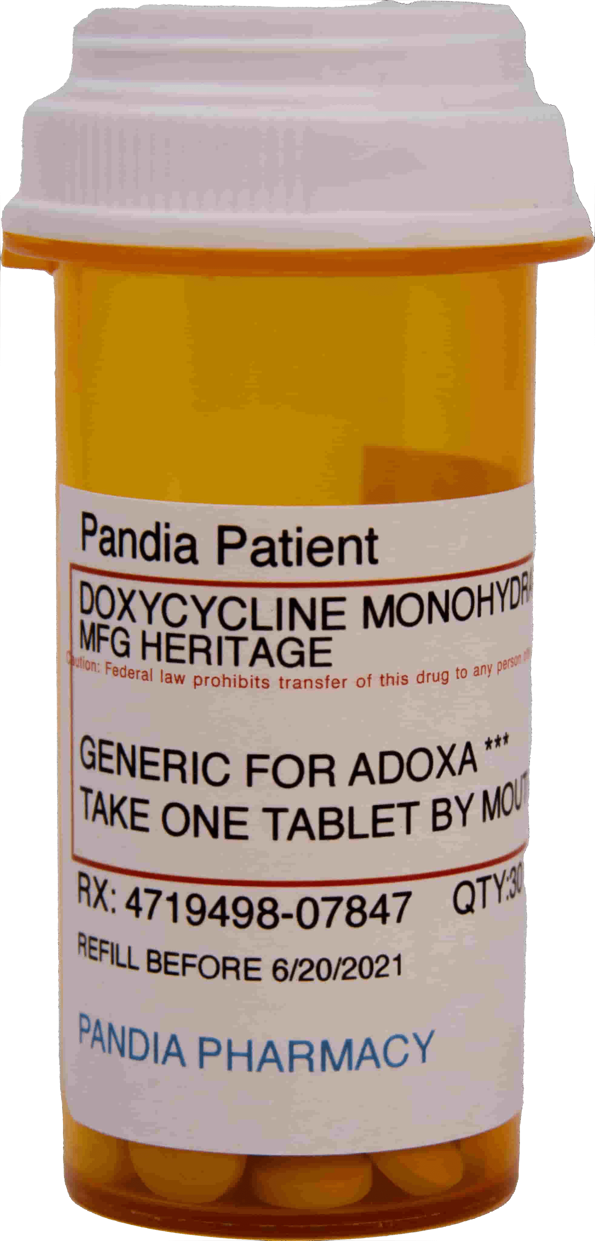 Buy Doxycycline Hyclate Online With FREE Delivery Pandia Health